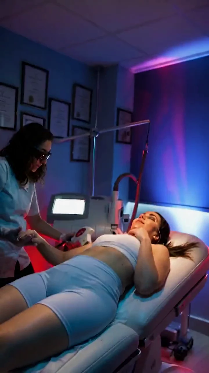 Laser hair removal session in the North York treatment room